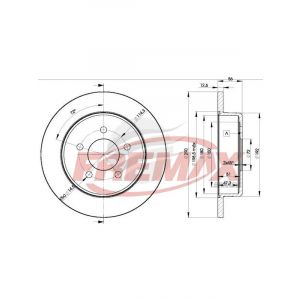Fremax Brake Rotor Solid Pair