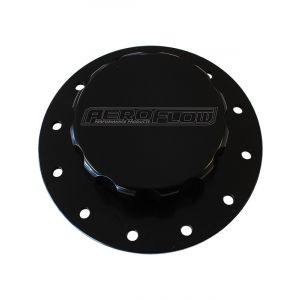 Aeroflow Screw-On Fuel Cell Cap Assembly + Bolts & Gasket Black