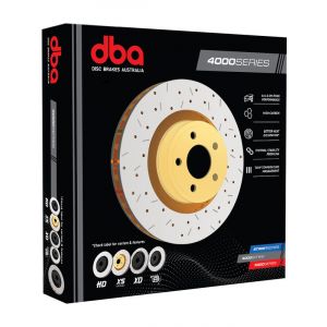 DBA 4000 Cross-Drilled Slotted Disc Brake Rotor (Single) 238mm