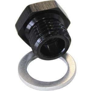 Aeroflow Metric Port Reducer M12 x 1.5 to 1/8 Inch Black