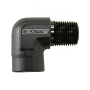 Aeroflow 90 Degree NPT Female to Male NPT Fitting 1/4 Inch Black