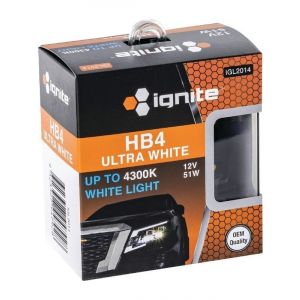 Ignite HB4 Halogen Globe 12V 51W  4300K Twin Box Pack of 2