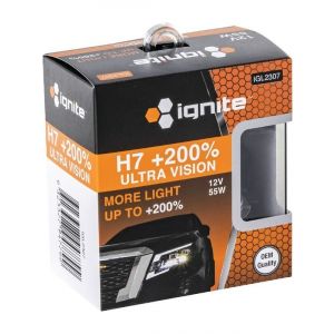 Ignite H7 Halogen Globe 12V 55W PLUS 200% 2 Pack