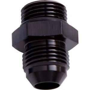 Aeroflow Straight -12AN Male Flare Adapter to -12 ORB Black
