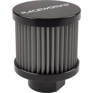 Raceworks Small AN8 Breather Black