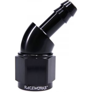 Raceworks Female AN8 To 3/8In Barb 45 Deg