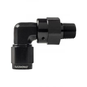 Raceworks AN6 Female Swivel To NPT Swivel 1/8In 90 Deg