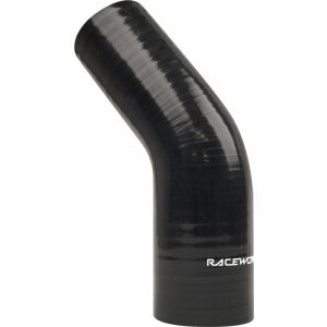 Raceworks 45 Deg Reducer 1.50-2.00In 38-51mm Black
