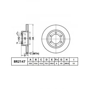 Bendix Ultimate 4WD Disc Brake Rotor (Single) 332mm
