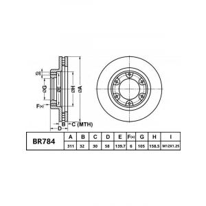 Bendix Ultimate 4WD Disc Brake Rotor (Single) 311mm