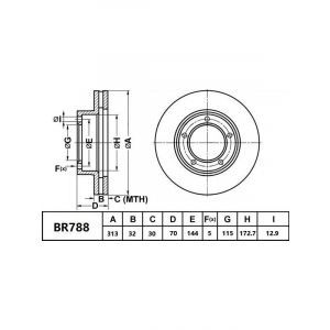 Bendix Ultimate 4WD Disc Brake Rotor (Single) 312.6mm