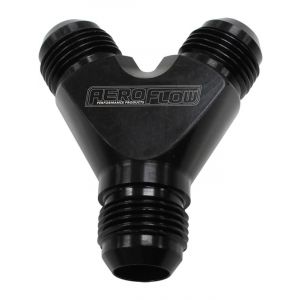 Aeroflow Y-Block -3AN Inlet/Outlets Black