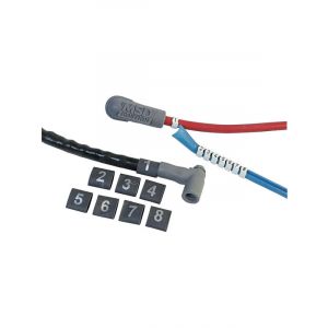 MSD Wire Markers Spark Plug Plastic White/Black 8.5Mm Set Of 8