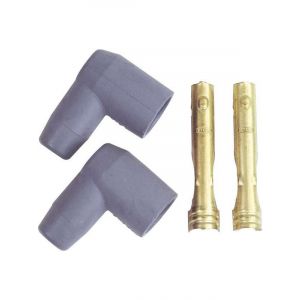MSD Spark Plug Boots And Terminals Gray Socket 90 Boots 8.0-8.5mm Pair