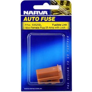 Narva 25 Amp Purple Mini Female Fusible Link Plug In w/Lock Pack of 1