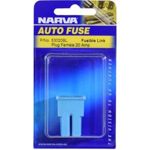 Narva 20 Amp White Female Plug In Fusible Link Pack Of 1