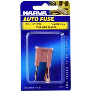 Narva 30 Amp Pink Male Plug In Fusible Link Pack of 1