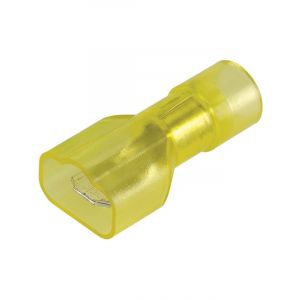 Narva 6.3mm Transparent Male Blade Terminal Yellow Pack of 8