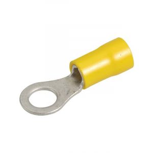 Narva 6.3 mm Flared Vinyl Ring Terminal Yellow Pack of 10