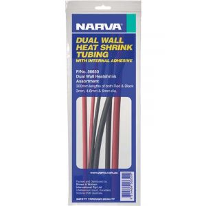 Narva Dual Wall Heat shrink Tubing Assortment 3mm - 6mm Dia 150mm