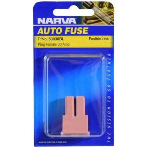 Narva 30 Amp Pink Female Plug In Fusible Link Pack of 1