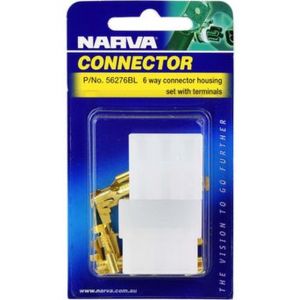 Narva 6 Way Male Quick Connector Housing Pack of 2
