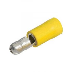 Narva 5.0mm Male Bullet Terminal Yellow Pack of 8