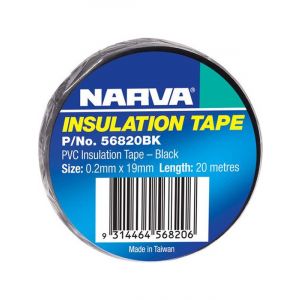 Narva 19mm PVC Insulation Tape Gloss Finish 20M Black