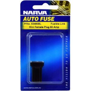 Narva 80 Amp Black Mini Female Fusible Link Plug In Pack of 1