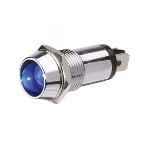 Narva 24 Volt Chrome Pilot Lamp With Blue LED