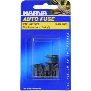 Narva 2 Amp Grey Mini Blade Fuse Pack of 5