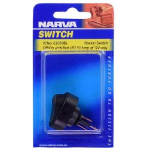 Narva Off/On Rocker Switch With Red LED
